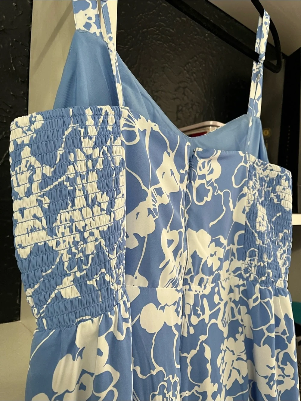 Abercrombie & Fitch Blue and White Floral Maxi Dress